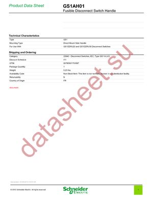GS1AH01 datasheet  